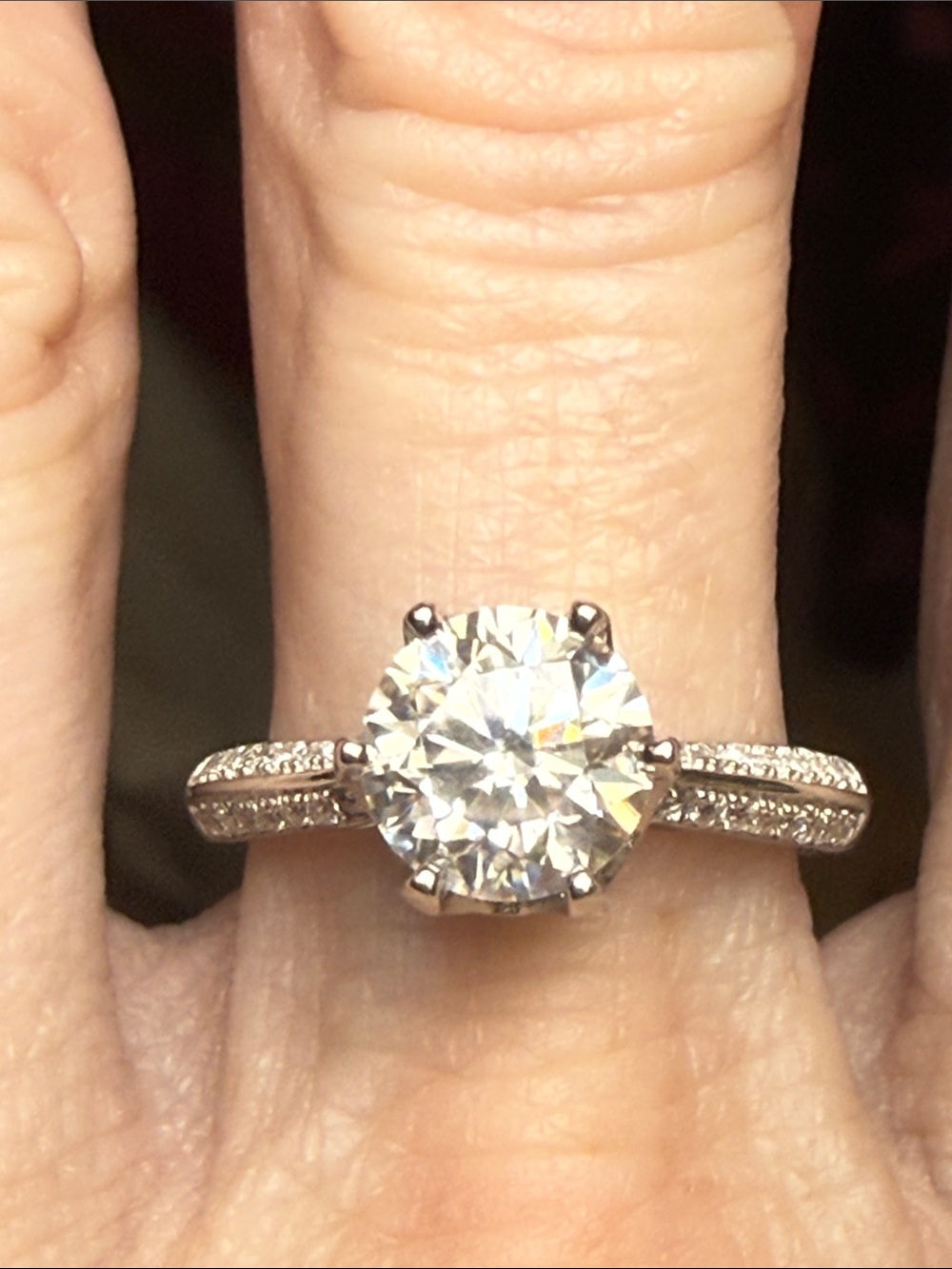 GRA CERTIFIED MOISSANITE DIAMOND 1CT Halo Solitaire Ring 925 Sterling Silver